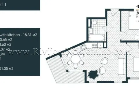 Sale, one bedroom apartment, 56m², Donja Lastva, Tivat - image 8