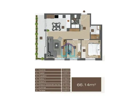 Prodaja, dvosoban stan, 66m², Telep, Novi Sad Sve Podlokacije - image 13