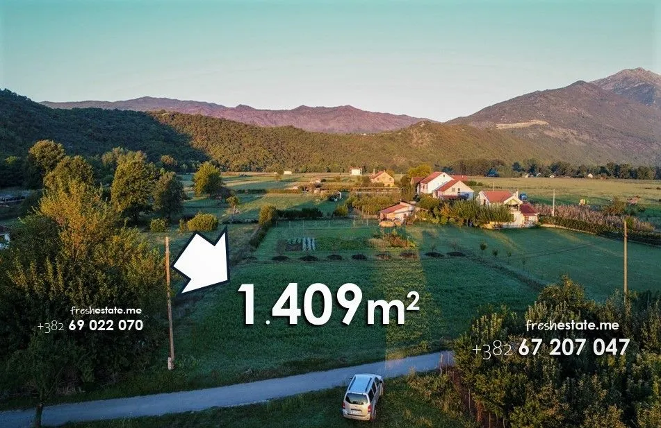 Prodaja, plac, 1409m², Danilovgrad, Crna Gora
