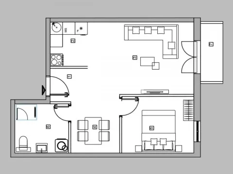 Sale, two bedroom apartment, 49m², Zvezdara Sve Podlokacije, Beograd