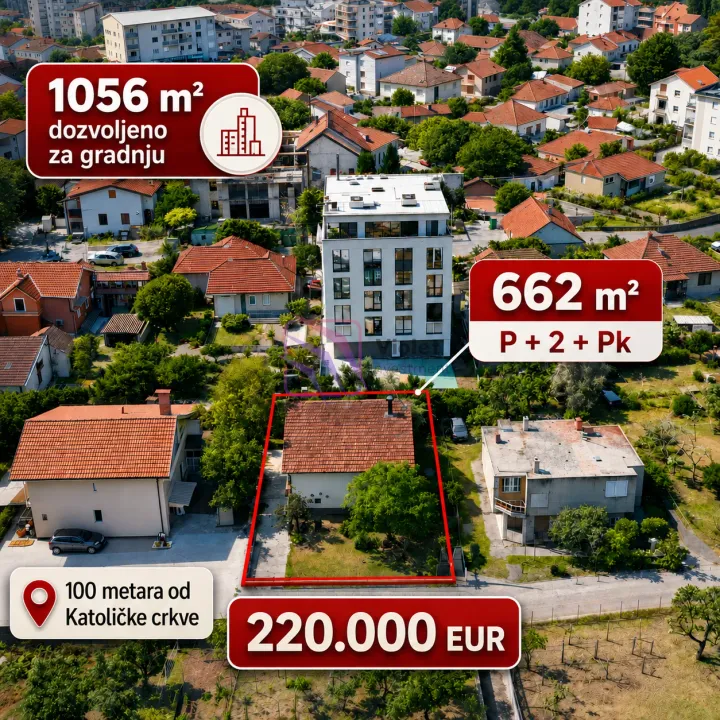 Sale, land lot, 661m², Konik, Podgorica