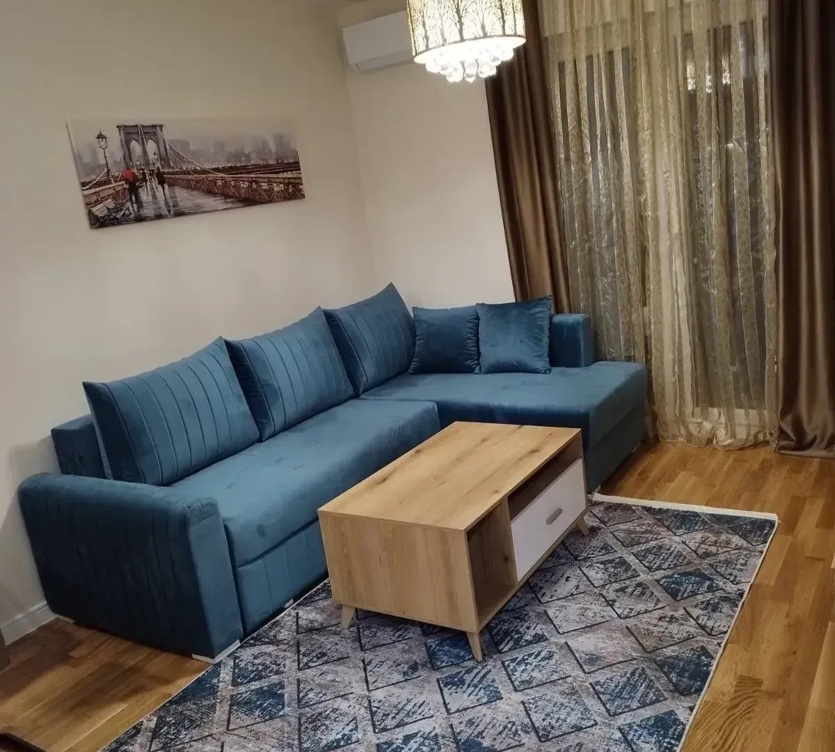 Rent, one bedroom apartment, 43m², Pobrežje, Podgorica