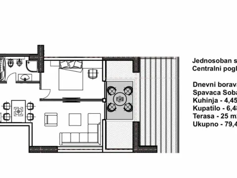 Sale, one bedroom apartment, 79m², Budva, Crna Gora - image 11