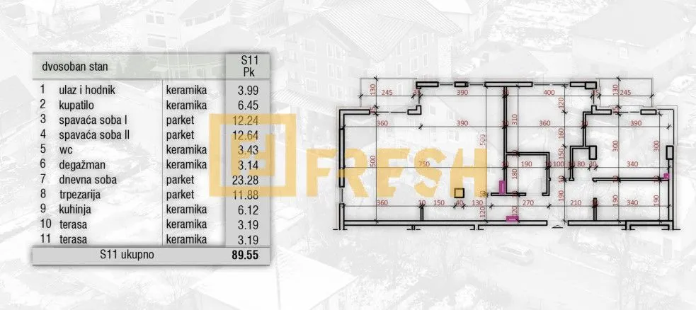 Sale, two bedroom apartment, 90m², Kolašin, Crna Gora