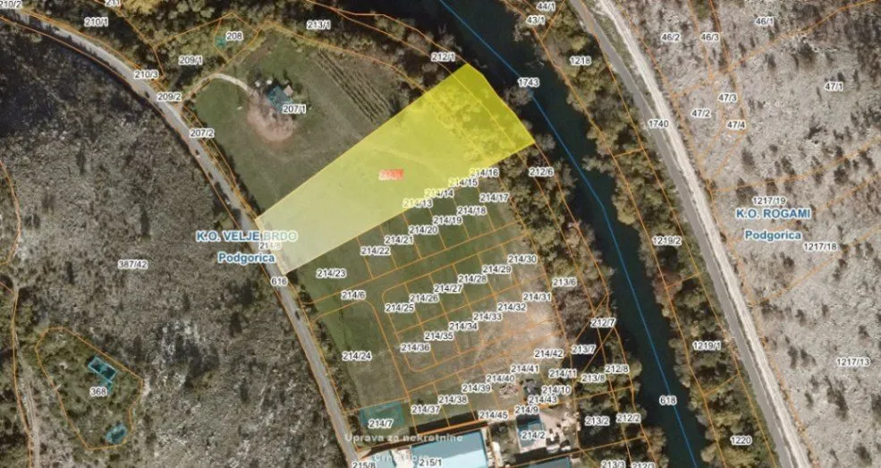 Prodaja, plac, 9099m², Velje Brdo, Podgorica