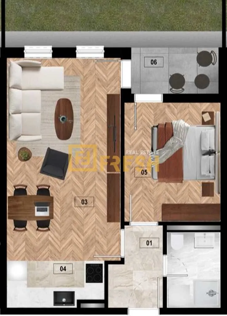 Prodaja, jednosoban stan, 48m², Zabjelo, Podgorica