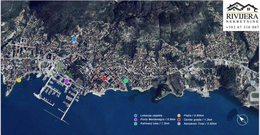 Prodaja, dvosoban stan, 98m², Tivat, Crna Gora
