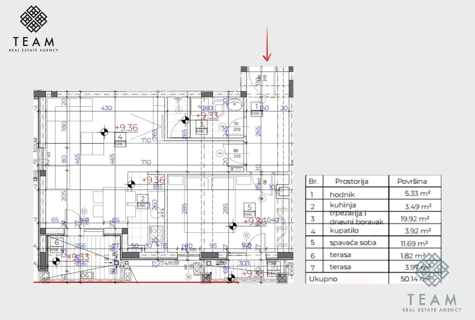 Prodaja, jednosoban stan, 50m², Donja Lastva, Tivat