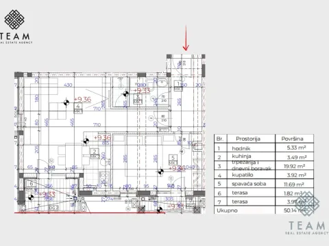 Prodaja, jednosoban stan, 50m², Donja Lastva, Tivat - image 7