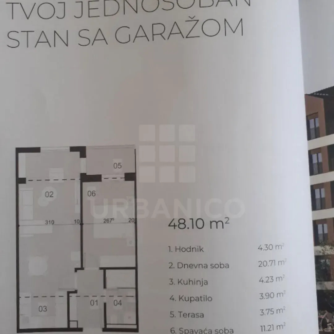 Prodaja, jednosoban stan, 48m², Cetinje, Crna Gora