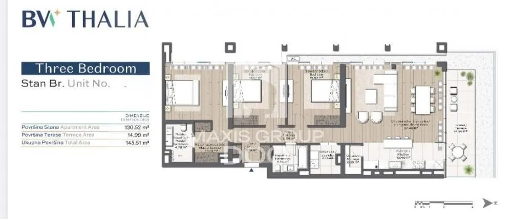 Rent, four bedroom apartment, 146m², Savski Venac, Beograd