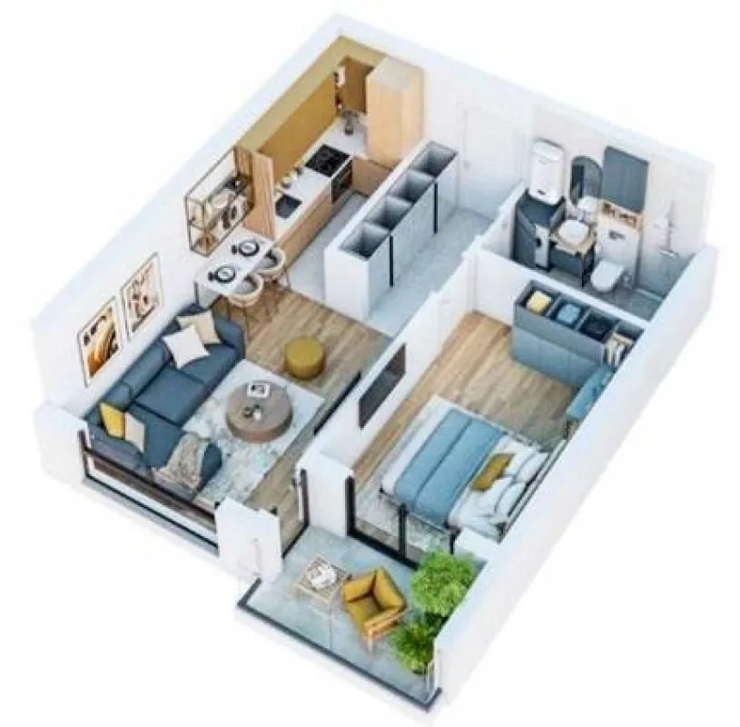 Sale, one bedroom apartment, 45m², Šušanj, Bar