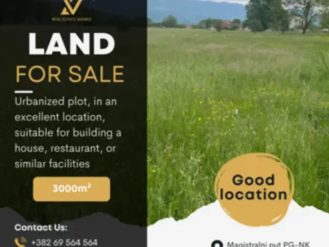 Sale, land lot, 3000m², Centar, Danilovgrad