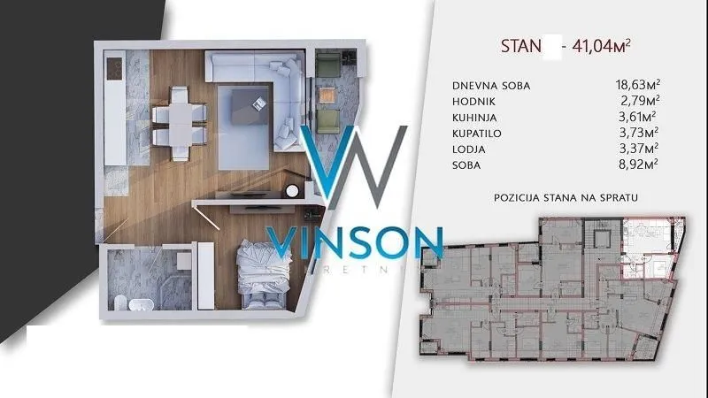 Prodaja, jednosoban stan, 41m², Telep, Novi Sad Sve Podlokacije