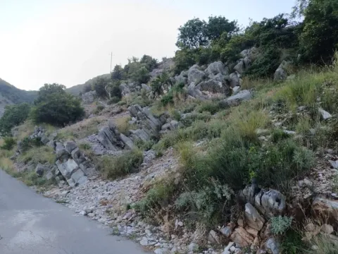 Pogled na zemljište sa stijenama i rastinjem pored puta. - image 2