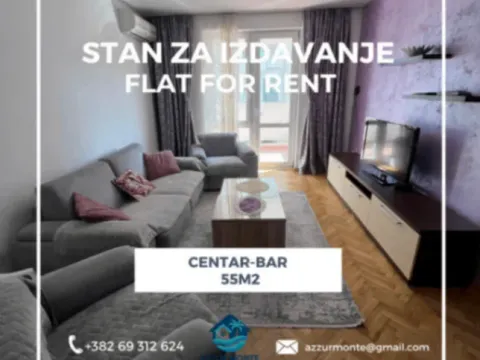 Rent, one bedroom apartment, 55m², Centar, Bar