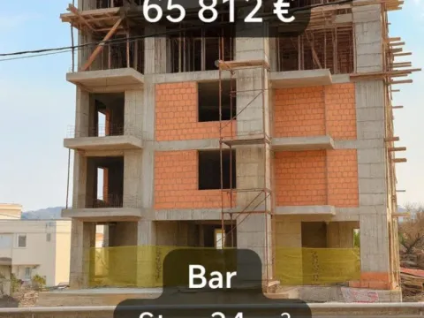 Sale, studio apartment, 34m², Bar, Crna Gora