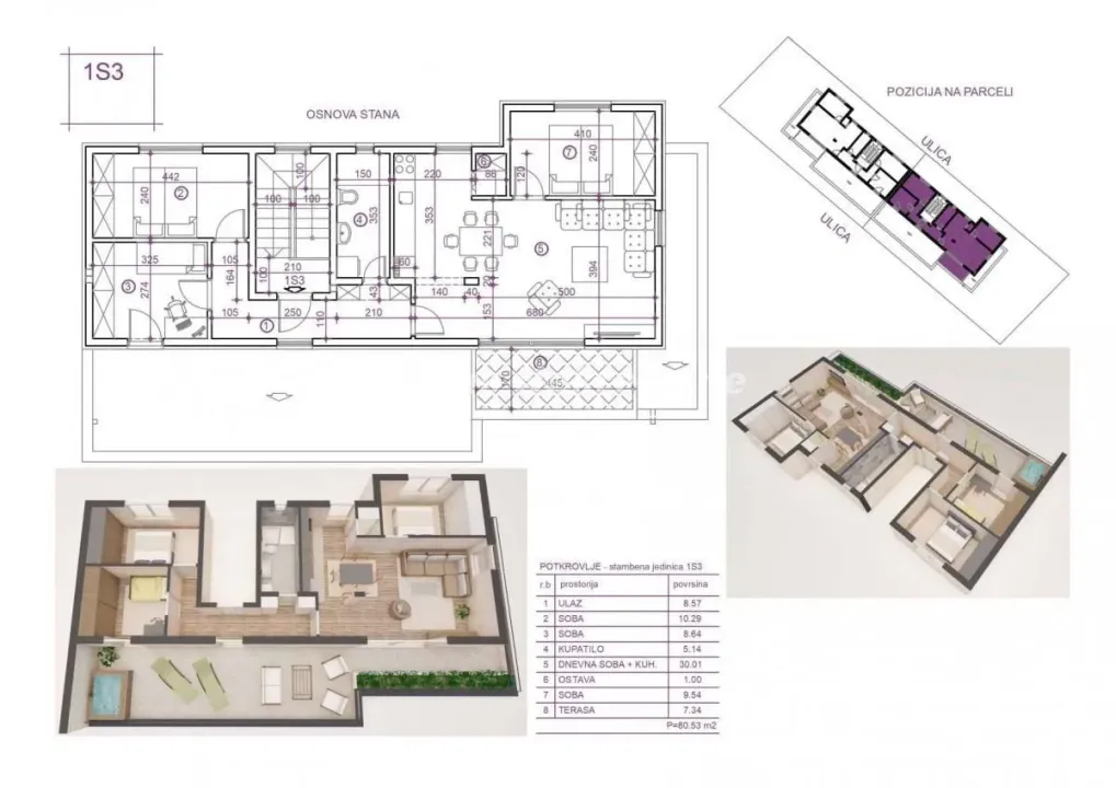 Prodaja, četvorosoban stan, 80m², Veternik, Novi Sad Sve Podlokacije