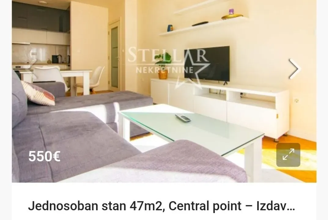 Izdavanje, stan, 47m², Central Point, Podgorica