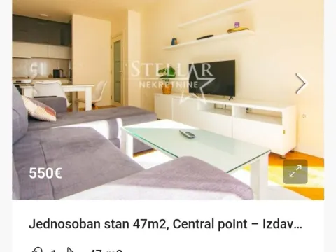 Izdavanje, stan, 47m², Central Point, Podgorica - image 1