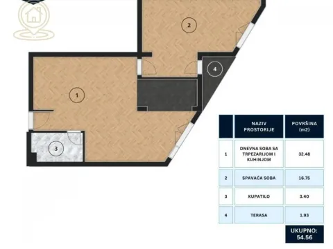 Sale, two bedroom apartment, 54m², Medijana, Niš - image 13