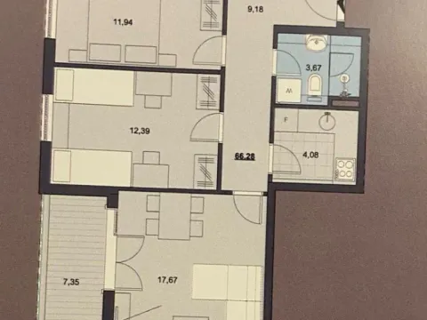 Sale, two bedroom apartment, 66m², Tivat, Crna Gora - image 2