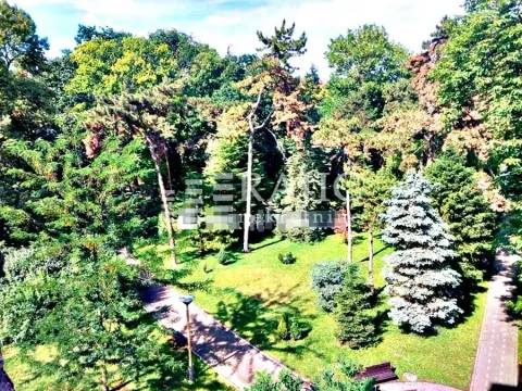 View from the terrace towards the green area and trees. - image 11