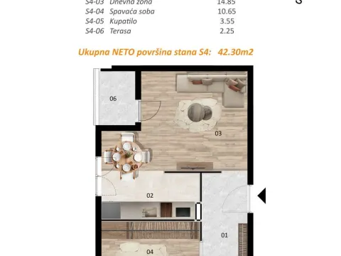 Prodaja, stan, 42m², Zabjelo, Podgorica - image 2