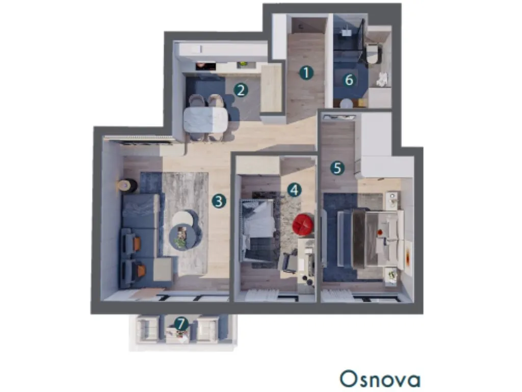 Sale, three bedroom apartment, 60m², Altina, Beograd