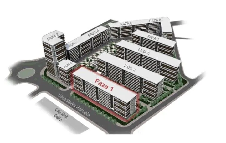 Prodaja, jednosoban stan, 49m², Central Point, Podgorica