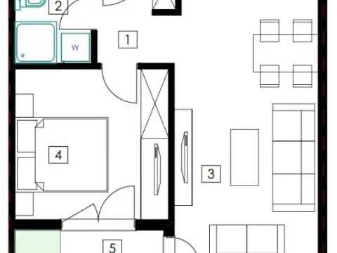 Sale, one bedroom apartment, 42m², Bečići, Budva - image 2