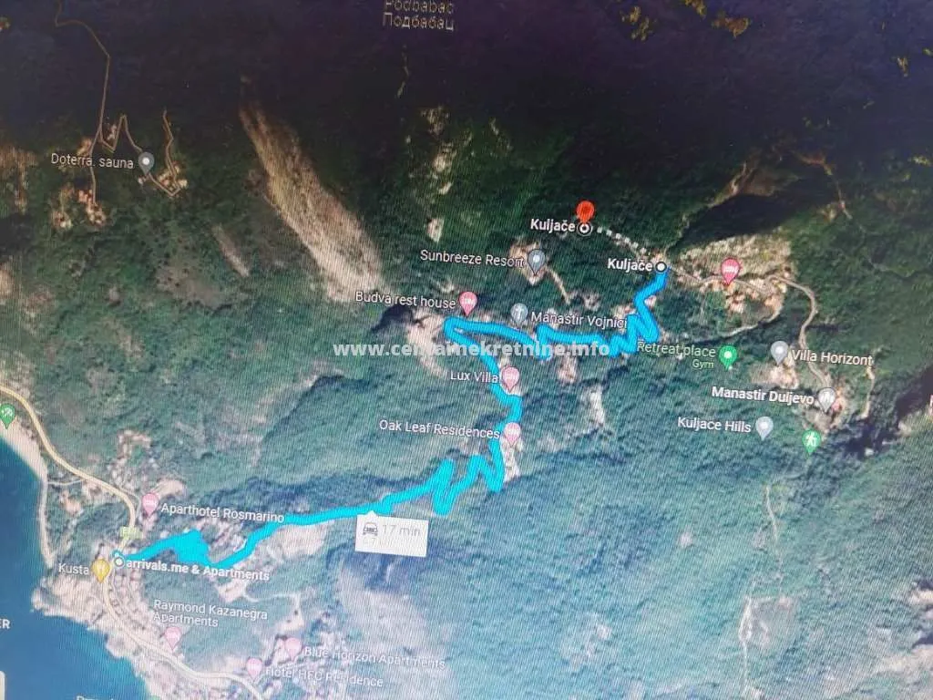 Prodaja, plac, 1063m², Kuljače, Budva
