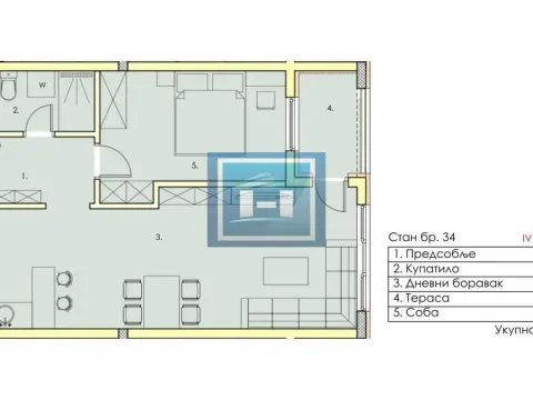 Sale, one bedroom apartment, 49m², Centar, Jagodina