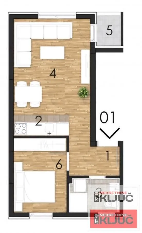 Sale, one bedroom apartment, 38m², Adice, Novi Sad Sve Podlokacije