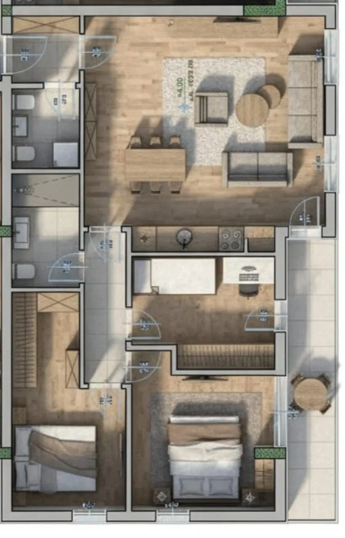 Prodaja, trosoban stan, 81m², Centar, Nikšić