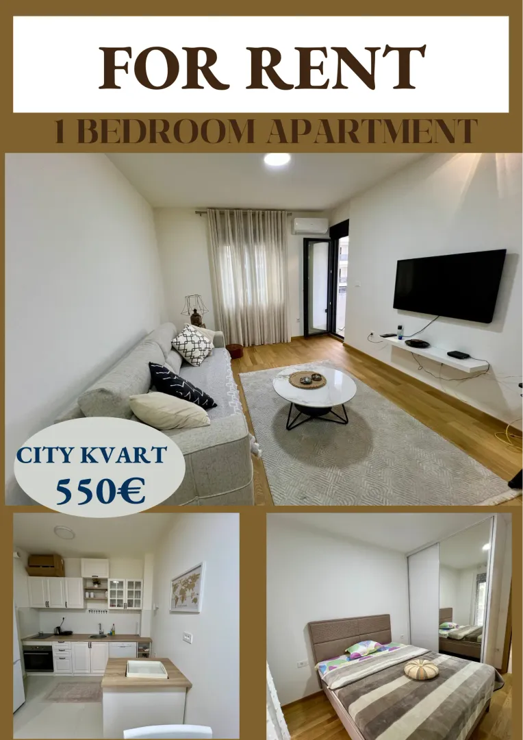 Rent, one bedroom apartment, 47m², New City, Podgorica