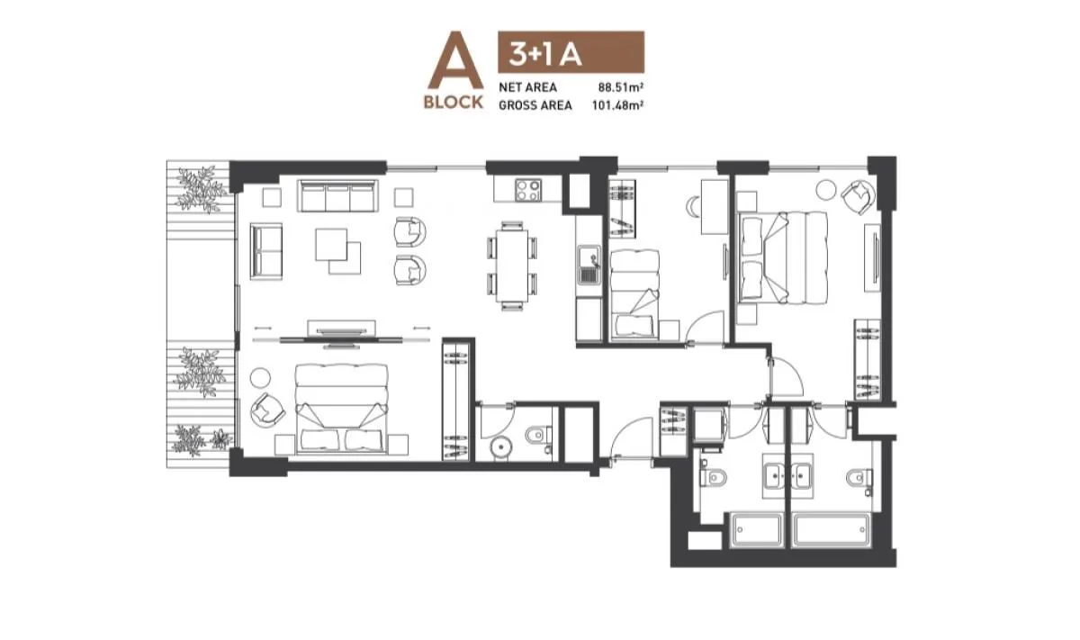 Sale, apartment, 102m², Budva, Crna Gora