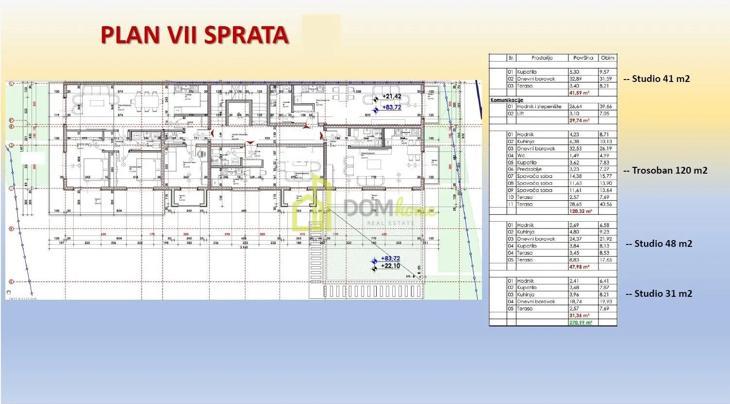 Sale, three bedroom apartment, 102m², Dubovica, Budva