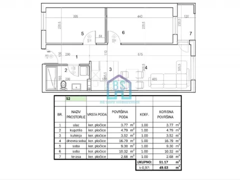 Prodaja, dvosoban stan, 51m², Vidovdansko naselje, Novi Sad Sve Podlokacije - image 11