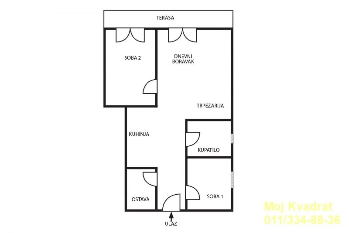 Prodaja, trosoban stan, 52m², Lekino Brdo, Voždovac Sve Podlokacije