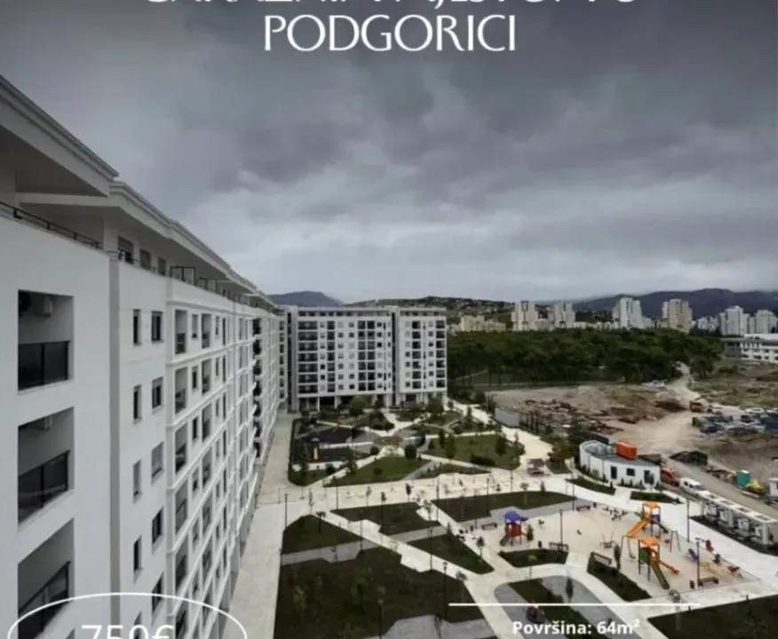 Izdavanje, dvosoban stan, 64m², Kod Capital Plaze, Podgorica