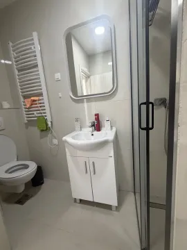 Moderne opremljeno kupatilo sa umivaonikom, ogledalom, WC šoljom i tuš kabinom. - image 18
