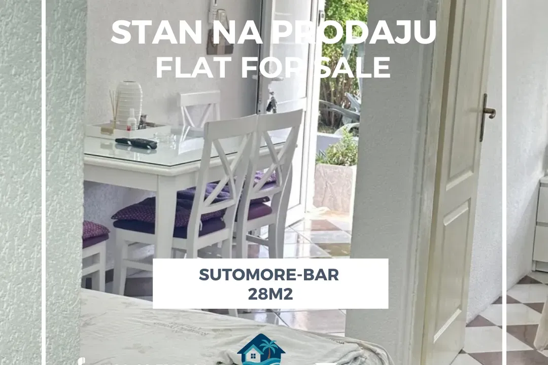 Sale, one bedroom apartment, 28m², Sutomore, Bar
