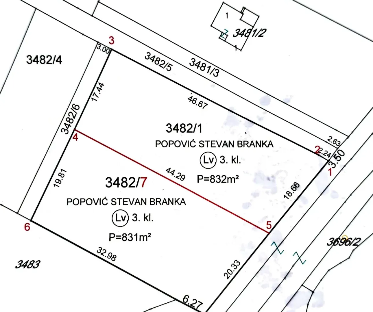 Prodaja, plac, 831m², Kličevo, Nikšić