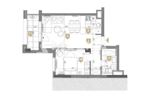 Sale, two bedroom apartment, 50m², Novi Beograd Blok 65, Novi Beograd Sve Podlokacije