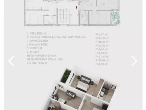 Prodaja, dvosoban stan, 56m², Pantelej, Niš - image 4