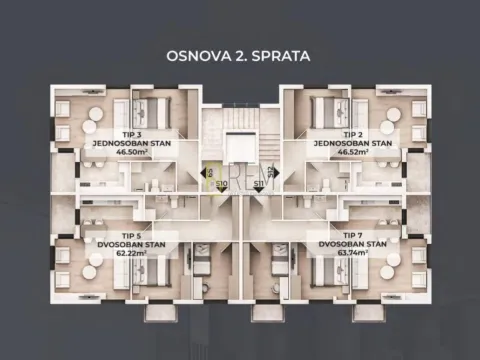 Sale, two bedroom apartment, 61m², Stari Aerodrom, Podgorica - image 5