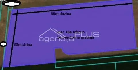 Katastarski plan parcele sa označenim dimenzijama. - image 4