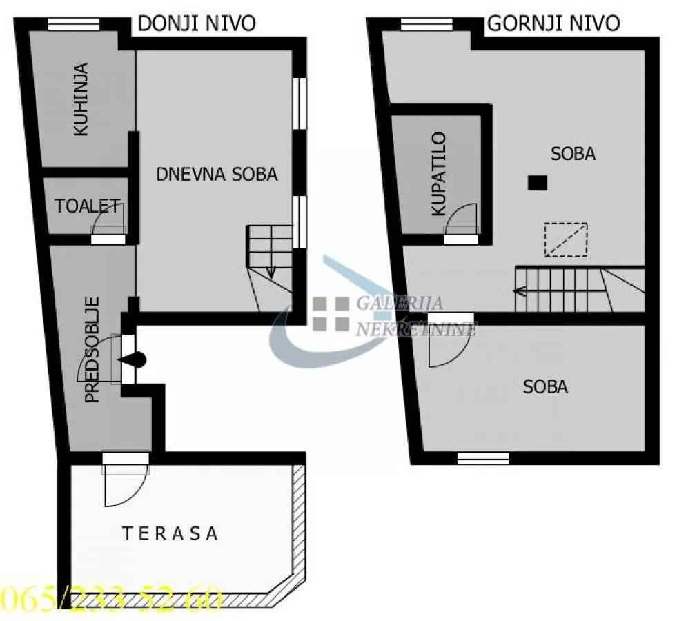 Rent, three bedroom apartment, 62m², Stari Grad, Beograd