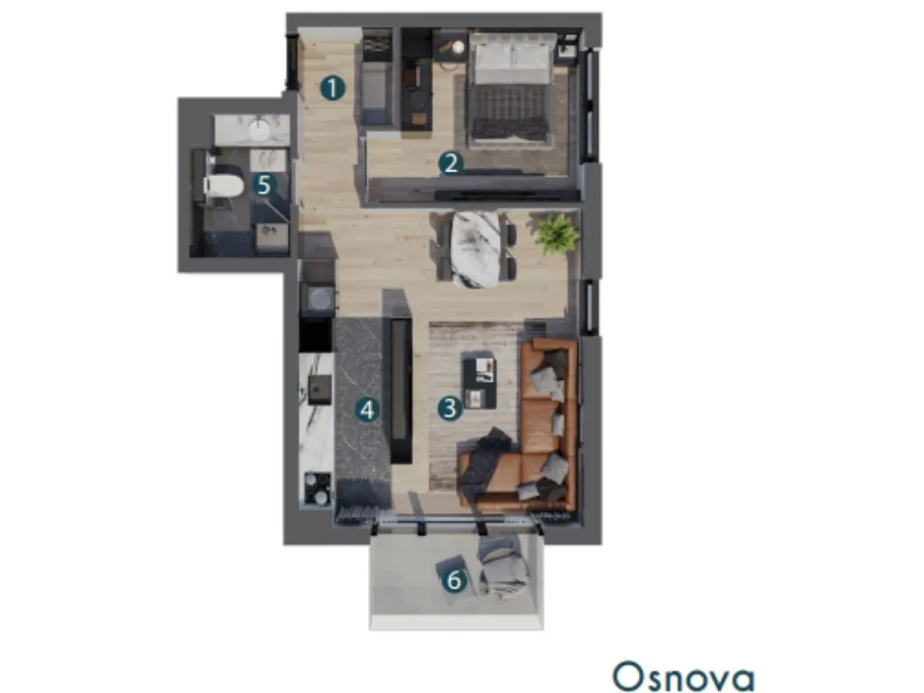 Sale, two bedroom apartment, 50m², Altina, Beograd